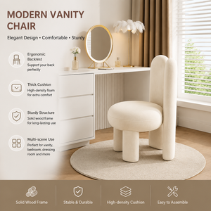 Modern and Simple Tufted Manicure Makeup <b>Chair</b> with Modular Casual Backrest for Living Room Dressing Table or Hotel <b>Dining</b> - Product Image 1