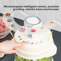 Penggiling Daging Listrik 600W 5L Stainless Steel, Pengolah Makanan, Mixer Adonan, Kontrol Sentuh, Gigi Pengaturan Dapat Disesuaikan untuk Isian