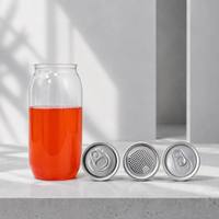 Boîtes en plastique PET transparentes de haute qualité OEM avec col en aluminium pour le thé, forme ronde, couvercle scellé, impression sérigraphique
