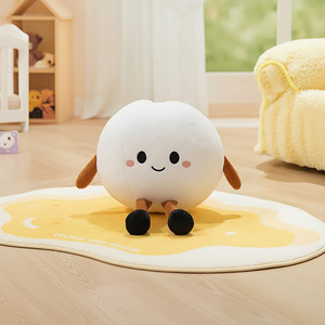Peluche de ping-pong de dessin animé en gros avec coussin <span class=keywords><strong>mains</strong></span> <span class=keywords><strong>et</strong></span> <span class=keywords><strong>pieds</strong></span> pour dormir sur le lit, jouet en peluche ultra doux blanc OEM - Product Image 2