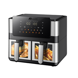 ANBOLIFE <span class=keywords><strong>Friteuse</strong></span> à air électrique domestique à <span class=keywords><strong>double</strong></span> chambre et écran tactile, capacité 8,0 L, classe énergétique, vente en gros usine pour les foyers - Product Image 4