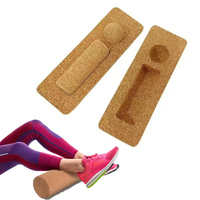 Rodillo de Corcho para Yoga y Equilibrio de Pies, Fortalecedor de Tobillos y Pantorrillas de 12 Pulgadas para Fortalecimiento de Pies