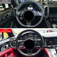 Volante de Fibra de Carbono de 3 Radios para Modificación de Automóviles, Compatible con Porsche Cayenne, Macan, Panamera, 911, 991, 2011-2012