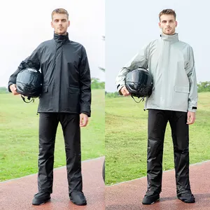 Customized Wholesale Motorcycle Rain Jacket Hardshell Brand Waterproof Jacket Nylon/polyester Shell Safari Jacket