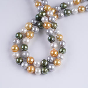 Perlas Sueltas de Agua Dulce Naturales de 9-11 mm al por Mayor, Cuentas Edison de Color Brillante, Accesorios para Collares DIY, Chapadas - Product Image 3