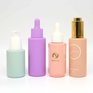 Emballage cosmétique pour soins de la peau, flacon compte-gouttes en verre givré rouge de 1 oz, épaule plate, pour émulsion et huile essentielle, 15 ml, 30 ml, avec boîte - Product Image 4