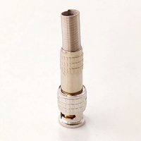 Câble coaxial RG59 de haute qualité pour antenne CCTV 75 ohms, connecteur coaxial RF BNC mâle à sertir en alliage de zinc