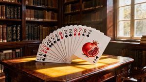 Carte da gioco Serene in stile libro con fascino culturale, atmosfera tranquilla, carta personalizzata per occasioni di giochi di carte - Product Image 6