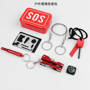 <b>Camping</b> <b>Multi</b> Functional <b>Tool</b> Set Stainless Steel 9.5cm Survival Equipment Outdoor Emergency Gear - Product Image 5