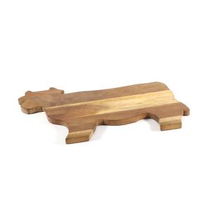 Tagliere da portata in legno di Acacia a forma di mucca vassoio per pane in legno massello piatto per salumi tagliere per Pizza tagliere per formaggi in legno - Product Image 5