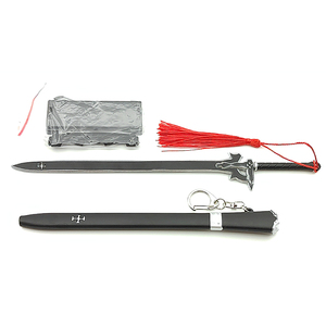 LLavero de Metal de modelo de espada de alta calidad mini katana anime espada metal para Sword Art Online Elucidator <span class=keywords><strong>SAO</strong></span> - Product Image 2