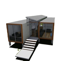 Villa de luxe standard australien de 80m2 3 chambres/2 salles de bain petite maison conteneur d'expédition préfabriqué grand panneau sandwich en verre