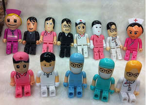 कारखाना अनुकूलित डॉक्टर आकार यूएसबी फ्लैश ड्राइव नर्स पेंडेंट 32 जीबी 16 जीबी 8 जीबी यूएसबी 2.0/3.0 हाई-स्पीड प्रचारक गिववे रेशम - Product Image 4