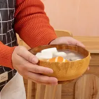 Ensemble de bols à salade en bois d'acacia, bols à riz polis, 5 ustensiles, écologiques, cadeaux d'affaires modernes, vaisselle pour enfants et adultes