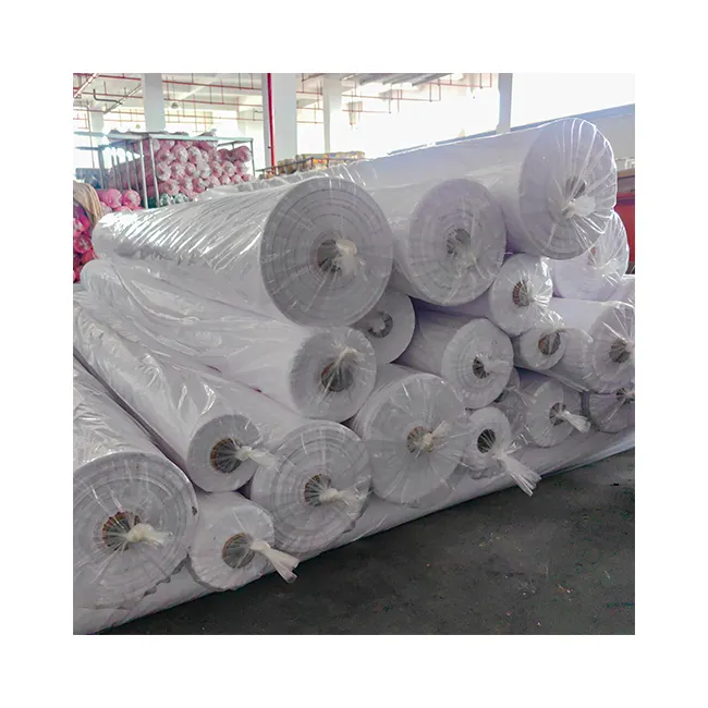 Tissu Source Usine Blanc Tissu Matériel Polyester 100% Spun Polyester Tissu Tissé