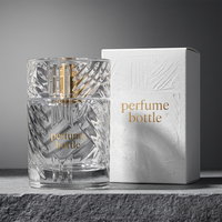 Flacon de parfum de luxe en gros, flacon de parfum 50ml 100ml cylindrique vide rechargeable avec atomiseur, impression de logo personnalisée