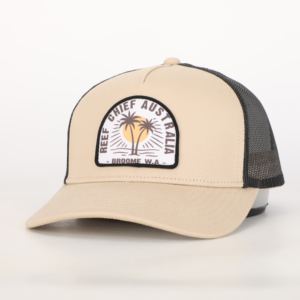Gorra de malla de 5 paneles de alta calidad personalizada OEM, gorra de camionero para deportes y exteriores para pesca en la playa con logotipo de parche bordado, venta al por mayor - Product Image 1