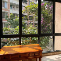 Fenêtres en aluminium pour maisons, fenêtre coulissante en aluminium à double rail à pont thermique brisé, économie d'énergie, étanche, insonorisée, garantie 5 ans