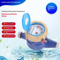 Compteur d'eau mécanique multi-jets en fonte, boîtier en fonte, IP68, connexion filetée, OEM, installation facile