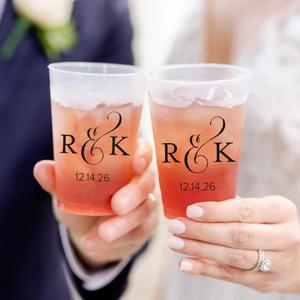 Gobelets à bière en plastique personnalisés promotionnels pour <span class=keywords><strong>mariage</strong></span>, fête, événement, vaisselle, 12 oz, 16 oz, 32 oz, gobelets de stade avec impression de logo <span class=keywords><strong>personnalisé</strong></span> - Product Image 4