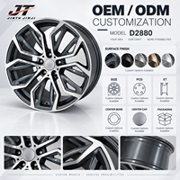 Jantes forgées 18-22 pouces 5x112 à rayons en V fendus, finition noire usinée avec face usinée brillante, concave peu profond, pour BMW Audi Mercedes-Benz