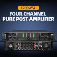 Amplificateur professionnel de haute qualité 2U 4*1200W 4 canaux, amplificateur stéréo classe H, système de sonorisation, amplificateur de puissance