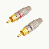 Connecteur de haut-parleur, adaptateur audio vidéo RCA, prise Lotus, connecteur audio PIN, alliage RCA HIFI, prise mâle RCA pour caméra de vidéosurveillance