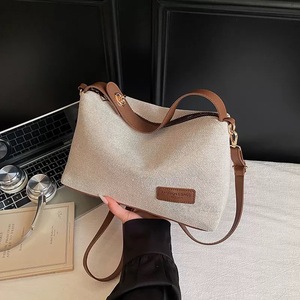 Sac à bandoulière en toile, sac à main Hobo à fermeture éclair, grande capacité, usage quotidien pour femmes - Product Image 3
