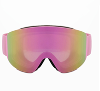 Lunettes de ski personnalisées double couche anti-buée résistantes aux UV Lunettes de soleil de sports de plein air à vision nocturne avec fonction magnétique