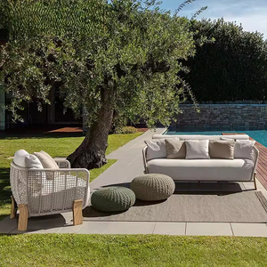 Set di Mobili da Esterno in Legno per Balcone, Terrazza, Giardino, Divano e Sdraio Commerciali - Product Image 2