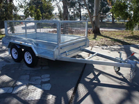 Remolque de Caja Boshien 9*5, 2001-3000 kg de Peso Bruto Vehicular, 2 Ejes, Portacoches con Jaula de Malla de 900 mm