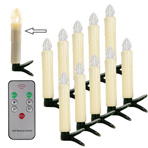 Giáng sinh <span class=keywords><strong>LED</strong></span> cửa sổ nến Pin hoạt động Flameless côn giáng sinh nến ánh sáng với từ xa Hẹn giờ/Clip - Product Image 6