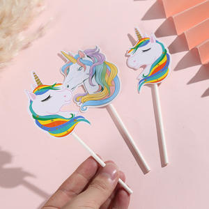 Carte d'insertion pour <span class=keywords><strong>gâteau</strong></span> en papier en forme d'animal de dessin animé, multi-occasions, <span class=keywords><strong>décoration</strong></span> de <span class=keywords><strong>gâteau</strong></span> d'anniversaire, ornements de <span class=keywords><strong>gâteau</strong></span>, fée dansante - Product Image 4