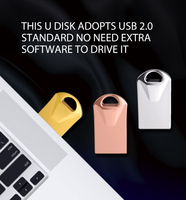 Pendrive con logotipo personalizado más vendido Mini estilo Metal USB 2,0 Stick Venta al por mayor USB Flash Drives 1GB 128GB Capacidad New Pen Drive