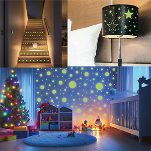 Factory Wholesale PVC Glow-in-the-Dark Dot <strong>Wall</strong> <strong>Stickers</strong> Custom Luminous Fluorescent Dots Waterproof UV Resistant Kids <strong>Nursery</strong> - Product Image 2