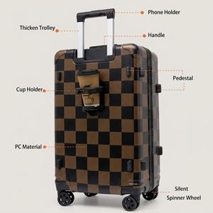 <span class=keywords><strong>Set</strong></span> di <span class=keywords><strong>Valigie</strong></span> Bagaglio a Mano da 20 24 26 Pollici, Valigia Leggera con Ruote Piroettanti, <span class=keywords><strong>Set</strong></span> da <span class=keywords><strong>2</strong></span> Pezzi di Bagagli con Telaio in Alluminio - Product Image 3