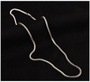 Оптовая продажа модных ювелирных изделий ожерелье 925 стерлингового серебра лисы S925 стерлингового серебра Франко чокер цепь для мужчин и женщин - Product Image 3