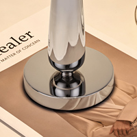 Lampe de nuit LED moderne en aluminium, commande tactile, température de couleur réglable, base d'ampoule E14, flexible, rechargeable, lampe décorative