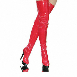 6inch Hot Sale 15cm Women's NIKESI Over-the-Knee Zip Closure Waterproof PU <strong>Round</strong> <strong>Toe</strong> Stiletto High <strong>Heel</strong> with Thick Paint Autumn - Product Image 4