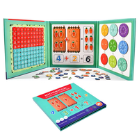 Livre de puzzle mathématique magnétique 3 en 1, mathématiques préscolaires, décomposition numérique, fraction, cercle, jouet d'apprentissage, kit de matériel mathématique