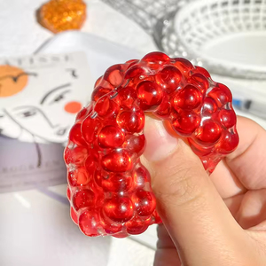 Transparent Crunchy <b>Bead</b> Stress Ball Soft Squishy Fidget Toy for Anxiety and Sensory Relaxation <b>Silicone</b> and TPE Unisex - Product Image 5