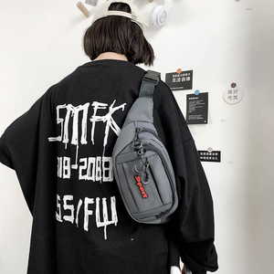 Sac banane unisexe Smpk gris pour sport et extérieur, sac bandoulière avec poche zippée et sangle détachable, été 2025 - Product Image 1