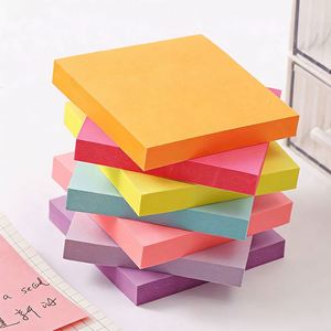 100 Sheets Assorted Bright Color Self-Adhesive Sticky Notes Multicolor <b>Memo</b> <b>Pads</b> Office School Daily Note-taking Document - Product Image 1
