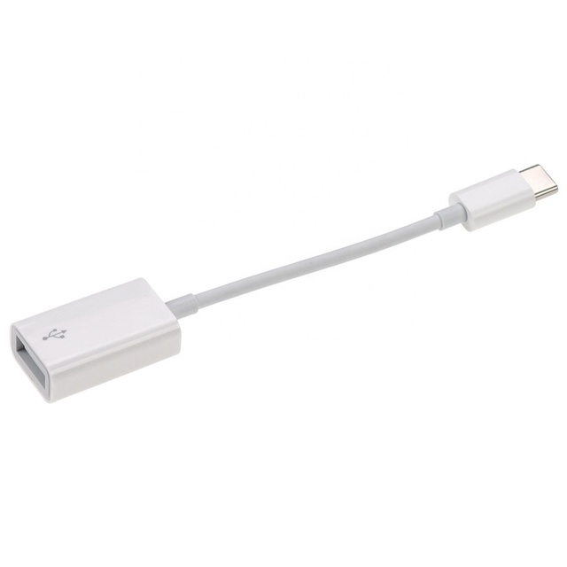White Type C OTG Adapter Cable USB-C Male to USB Female OTG Data Cord Converter for Samsung Xiaomi Huawei