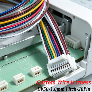 Harness Kabel OEM Pabrik DF50S-20S-1C Pitch 1.0mm 20Pin 28AWG untuk Koneksi PCB Detektor Medis Layar LCD LVDS Industri - Product Image 1
