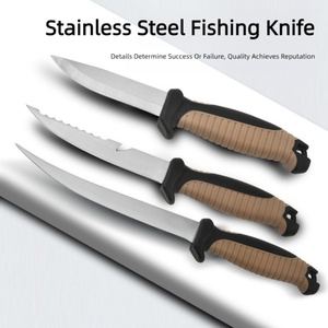 Fishing Knife Portable Camping <b>Pocket</b> Knife Stainless Steel Drop Point Blade 2mm Thickness <b>Plastic</b> Handle DIY Industrial Grade - Product Image 3