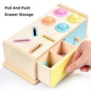 Offre Spéciale : Jouets <span class=keywords><strong>Montessori</strong></span> pour Bébé – Boîtes à Monnaie en Bois avec <span class=keywords><strong>Tiroir</strong></span>, Jouets Sensoriels pour Nourrissons, Jouets à Frapper avec Marteau - Product Image 5