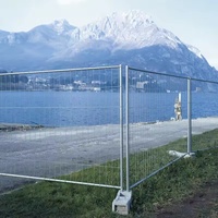 AS 4687 Temporäre Baustellenabsperrung 2,1m Verzinkte Stahlzaunpaneele mit Wassergefüllter HDPE-Basis, Stapelbar