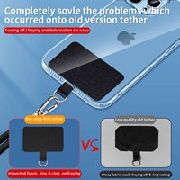 Lanière de téléphone portable en tissu universel haut de gamme avec cordes durables et pince en tissu en forme de patch en D pour sangles de téléphone portable