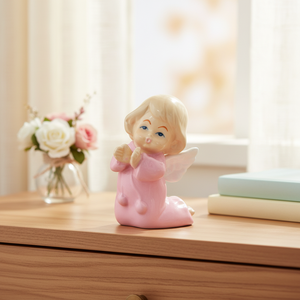 Sculture in Ceramica ANGELET ROSA h 65mm - Product Image 3